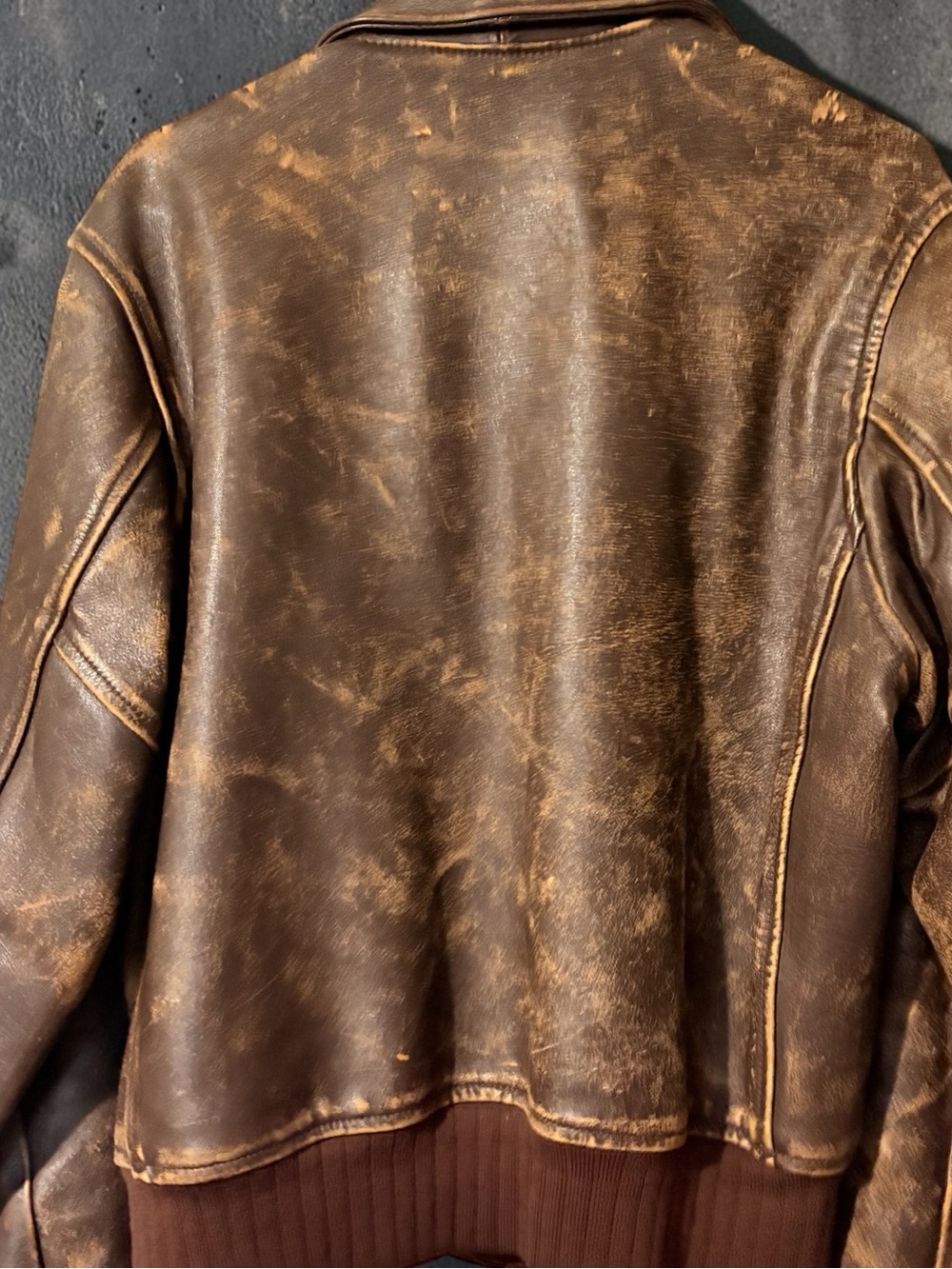 Aero X Levi Strauss *Rare* LVC Vintage 1930’s Distressed Leather Bomber - Men’s - Picture 5 of 9